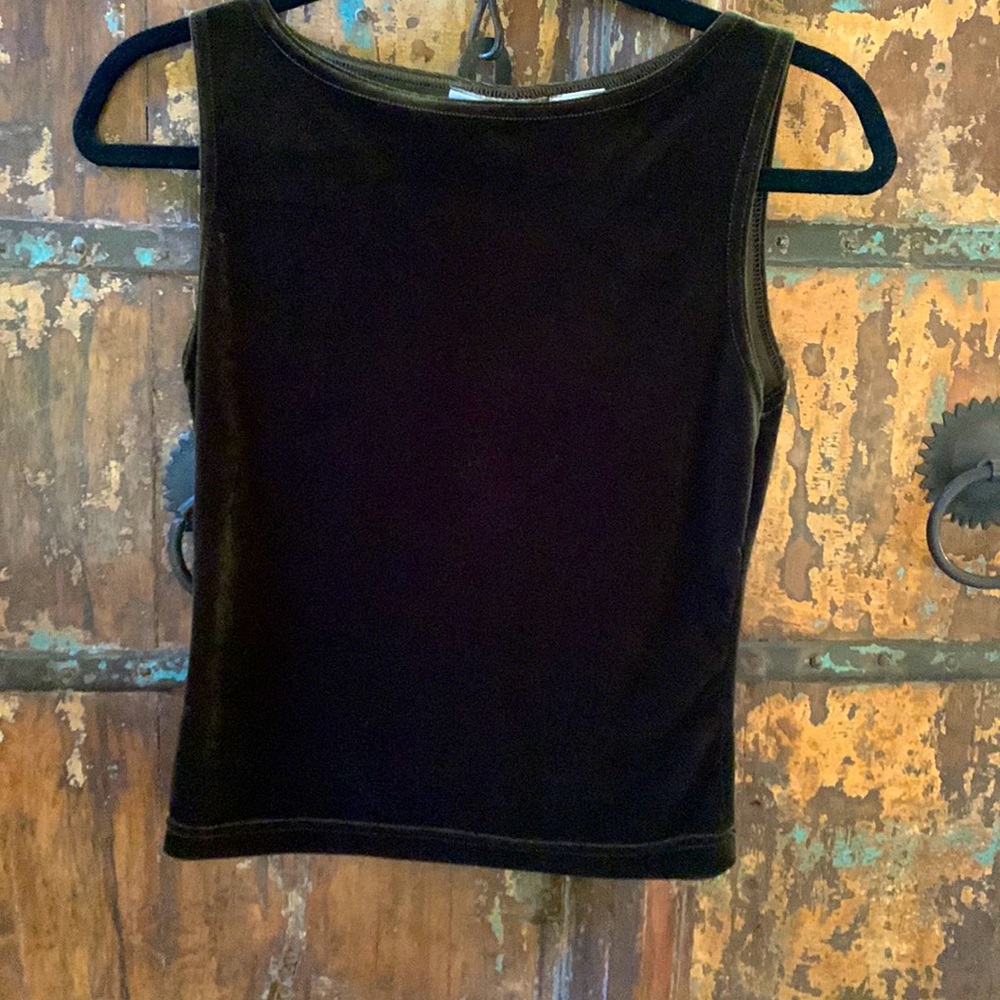 Velvety Dark Green Top